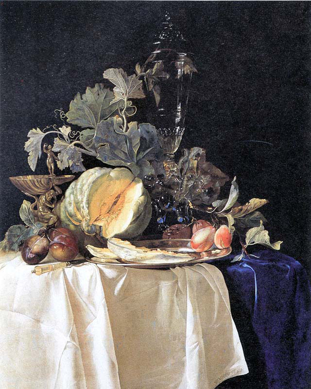 Still Life with Fruit and Crystal Vase